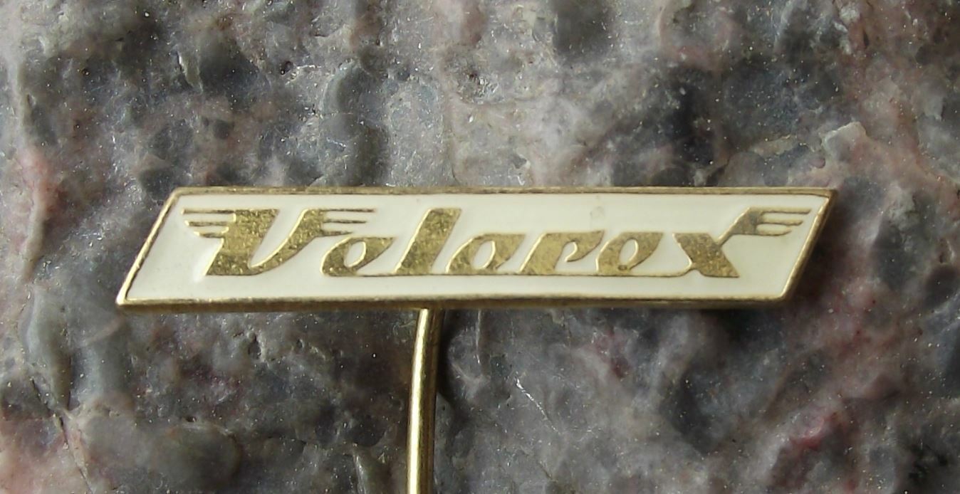 Antique Velorex Czech Motorcycle Sidecar Three Wheel Car Company Logo Pin Badge - Badgecrazy