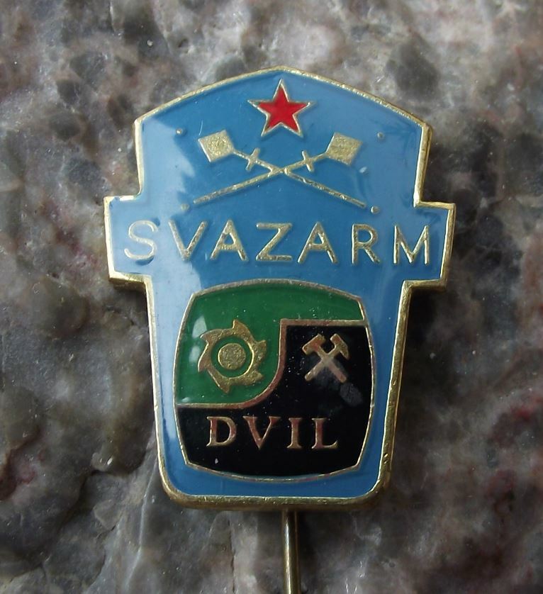 Vintage Svazarm Czech Military Reserve DVIL Coal Mines Defence Force Pin Badge - Badgecrazy