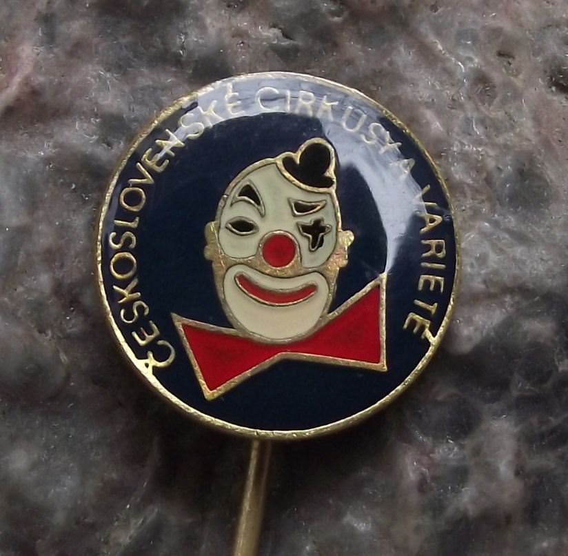 Czechoslovakia State Circus Classic Red Nose Clown & Bow Tie Face Pin Badge - Badgecrazy