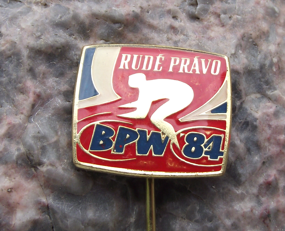 1984 WBP International Bicycle Peace Race Rude Pravo Cycling Bike BPW Pin Badge - Badgecrazy