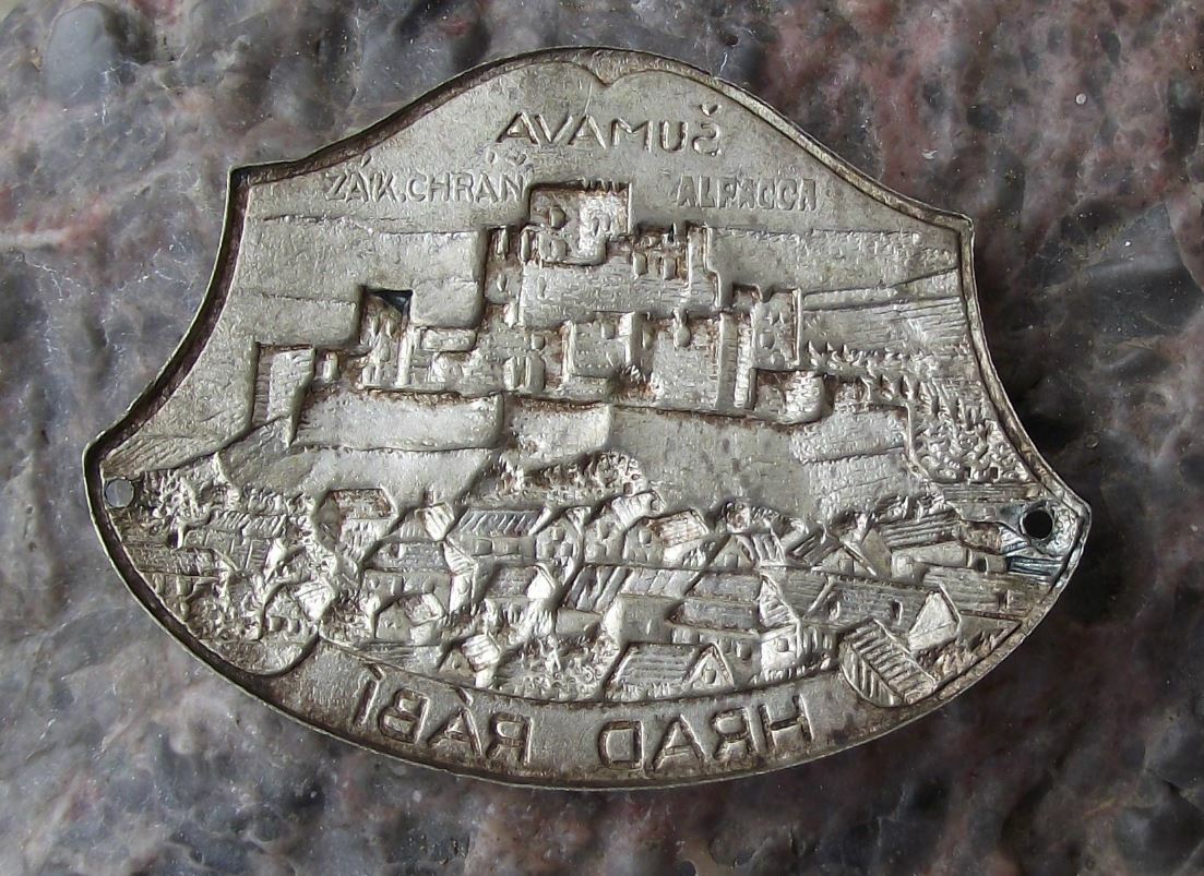 Antique Hrad Rabi Castle Vintage Metal Sumava Climbers Walking Stick Stocknagel - Badgecrazy