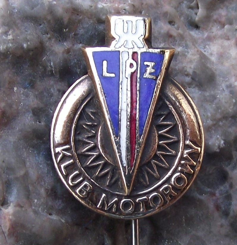 Antique LPZ Motorowy Motorcycle Cars Poland League of Soldier Friends Army Badge - Badgecrazy