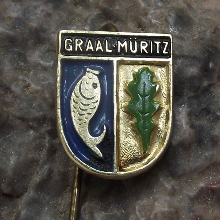 Antique Graal Muritz East Germany Heraldic Crest Coat of Arms DDR GDR Pin Badge - Badgecrazy