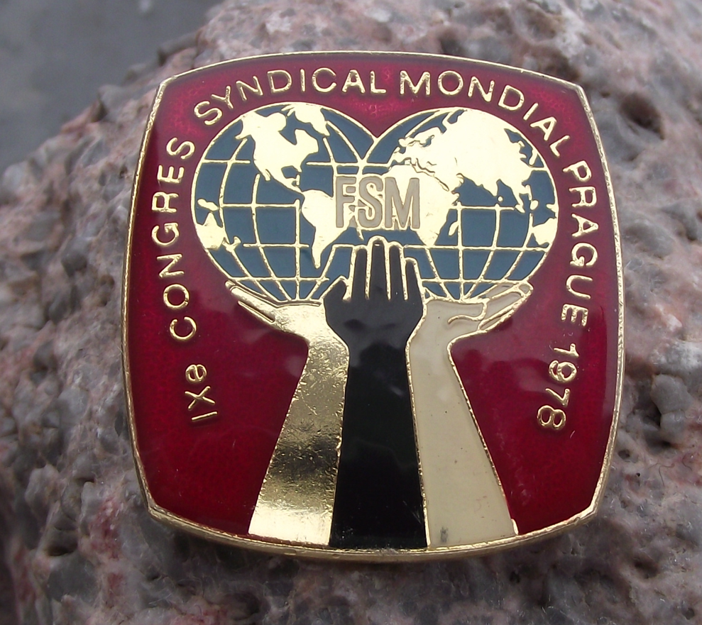 1978 FSM Prague Workers Trade Union 9th Conference Congress Pin Badge - Badgecrazy