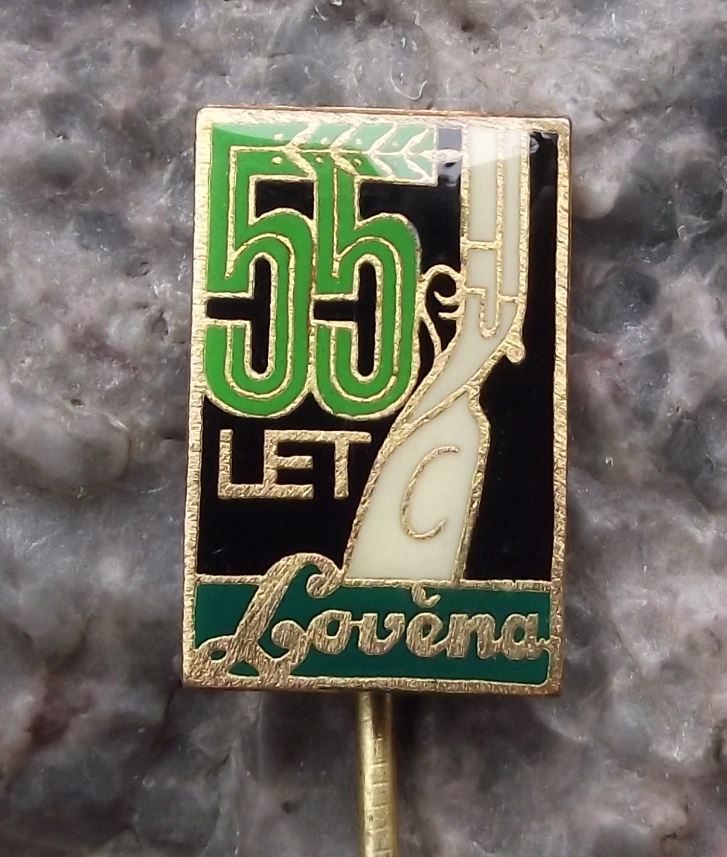 1975 Lovena Czech Double Barrelled Shotgun Gun Weapons Rifle Maker Pin Badge - Badgecrazy
