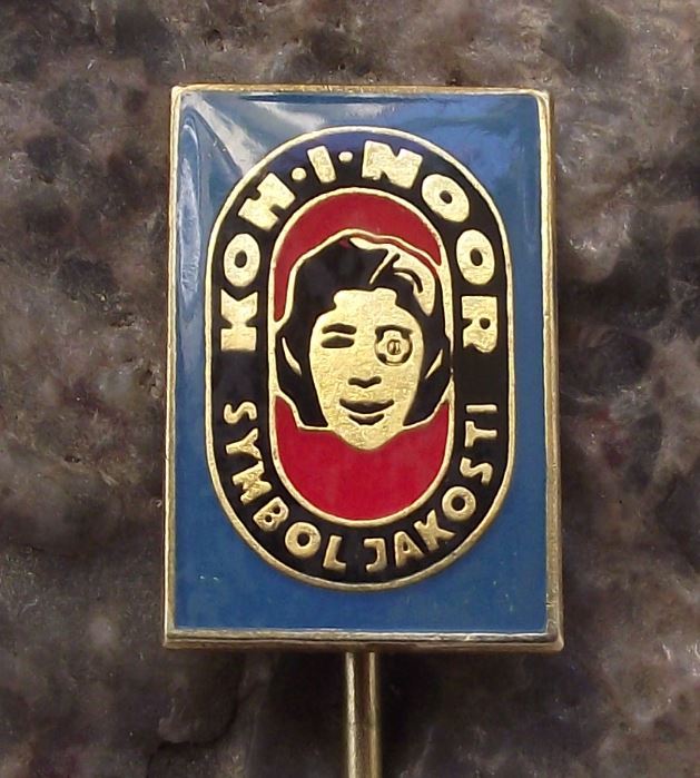 Vintage Koh-i-noor Koh I Nor Button Fasteners Czechoslovakia Company Pin Badge - Badgecrazy
