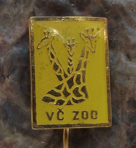 Giraffe Herd Necks Heads Safari Park Dvur Kralove Czech Zoo Visitors Pin Badge - Badgecrazy