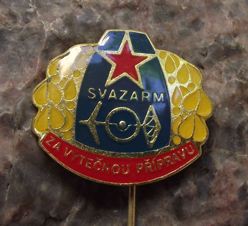 Svazarm Czech Army Reserves Excellent War Preparation Military Award Pin Badge - Badgecrazy