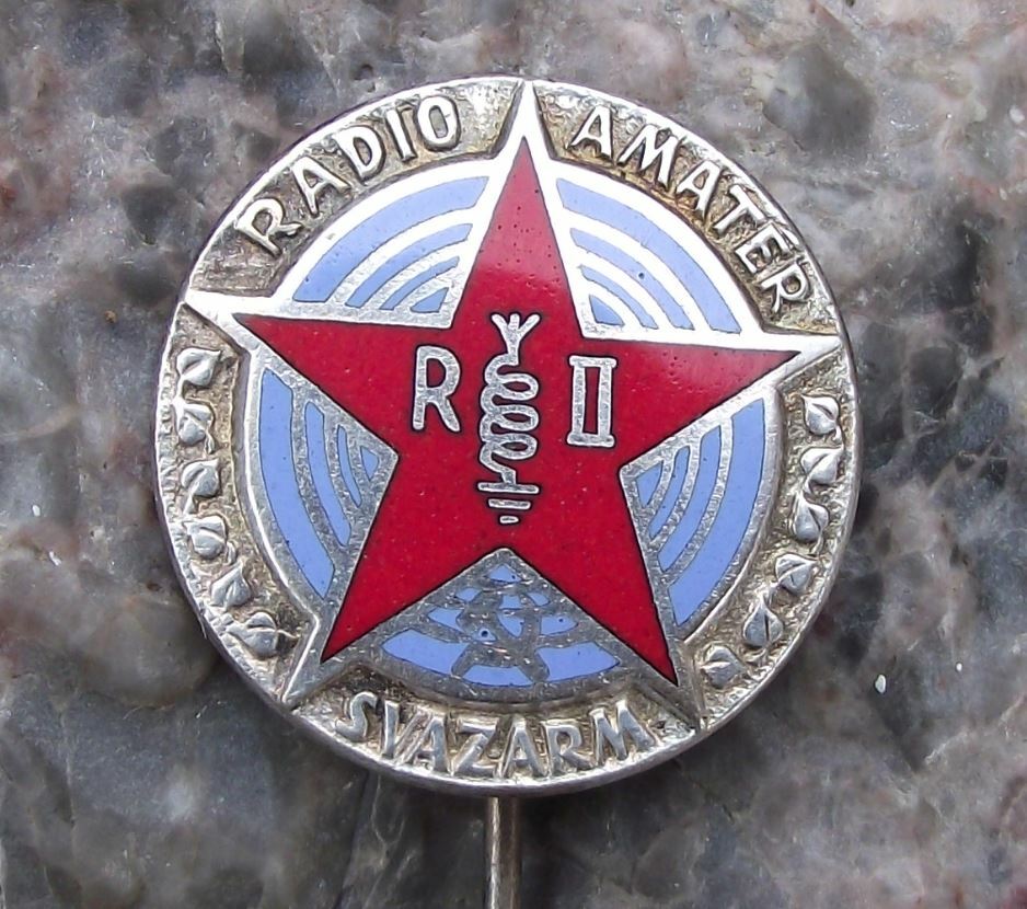 Vintage Army Radio Operator Czech Svazarm Reserve Grade 2 Military Ham Pin Badge - Badgecrazy