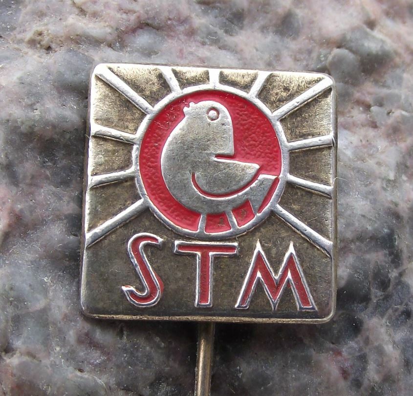 Antique STM Czechoslovakia Creativity Competition Communist Youth Pin Badge - Badgecrazy