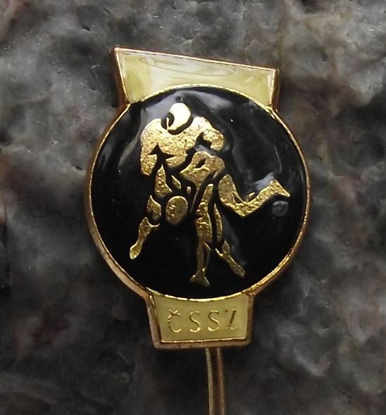 Czechoslovakia Wrestling Federation Fighting Association FILA Members Pin Badge - Badgecrazy