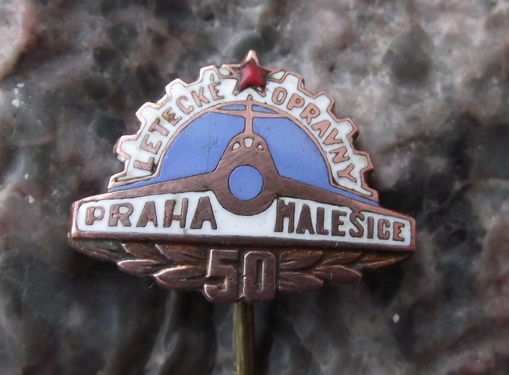 1965 Czech Air Force Aircraft Repair Malesice Ministry of Defence Pin Badge - Badgecrazy