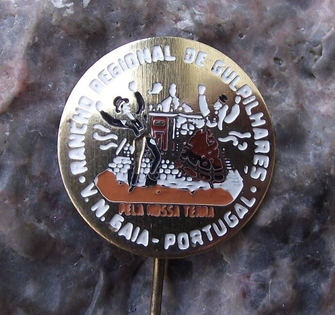 Vintage Rancho Regional de Gulpilhares Portugal Folk Music Tradition Pin Badge - Badgecrazy