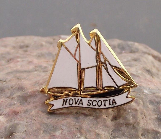 Nova Scotia Canada Schooner Yacht Sailing Souvenier Canadian Pin Badge - Badgecrazy