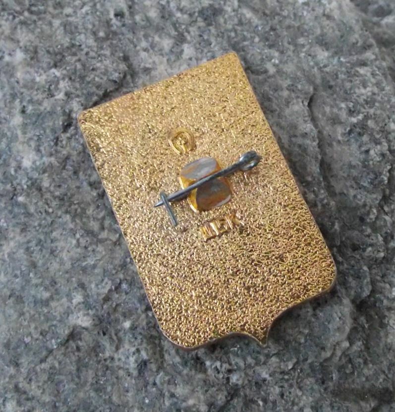 Vintage Pervouralsk City Soviet Coat of Arms Heraldic Crest Shield Pin Badge - Badgecrazy