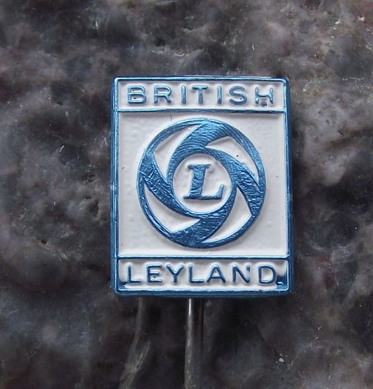 Vintage Blue British Leyland Automobiles Classic Car Manufacturer Logo Pin Badge - Badgecrazy