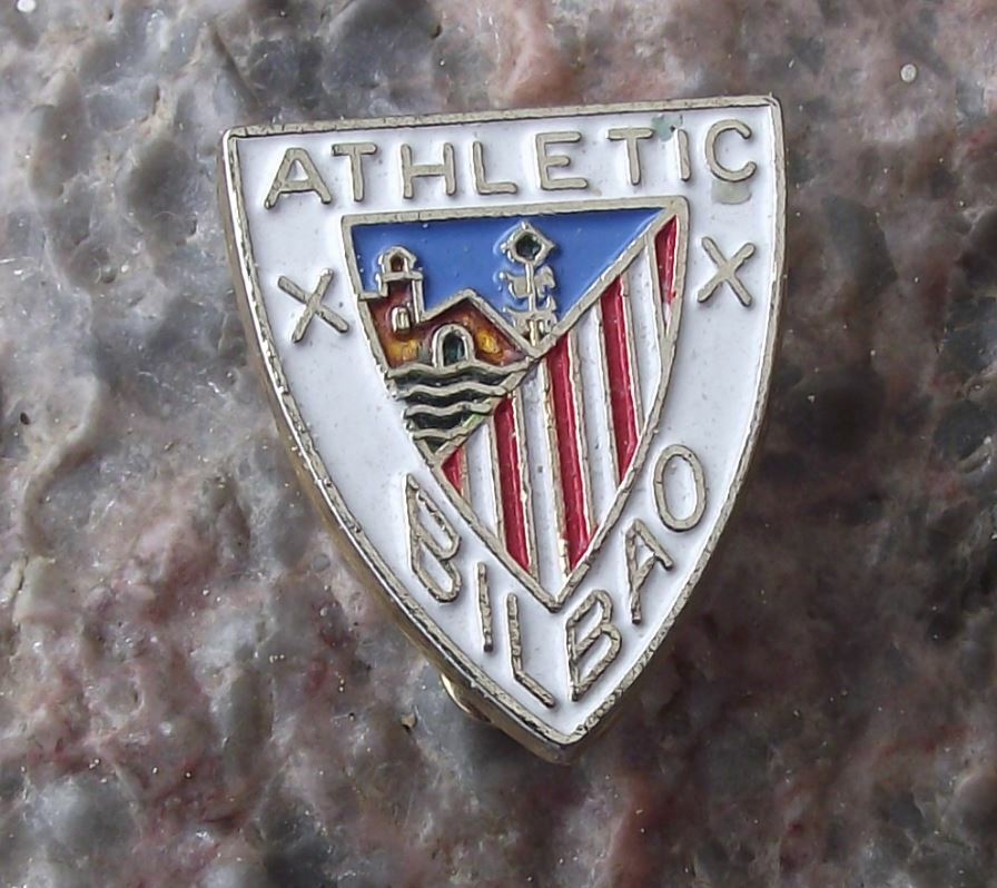 Antique Athletic Bilbao Spanish Football Club Soccer Crest Jacket Button Hole - Badgecrazy