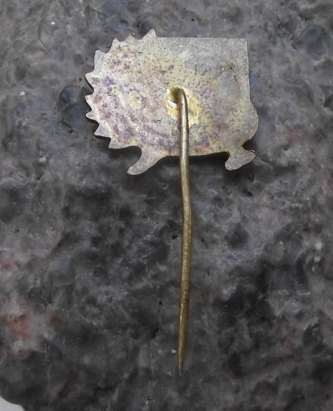 Antique LZ Nymburk Hunter Association Union Members Golden Stag Antler Pin Badge - Badgecrazy