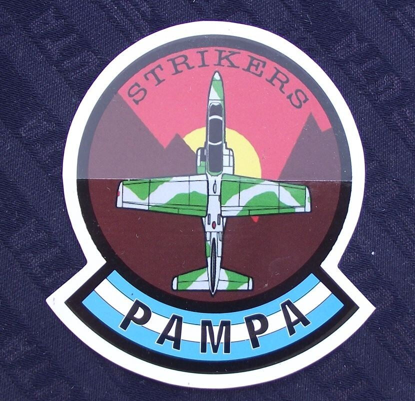 Vintage FMA Dornier IA-63 Pampa Strikers Jet Fighter Argentina Sticker Decal - Badgecrazy