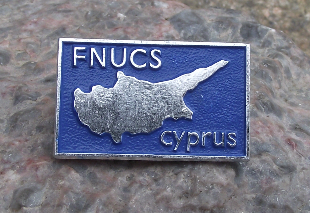 Vintage FNUCS Federation National Unions Cypriot Students Cyprus UIS Pin Badge - Badgecrazy