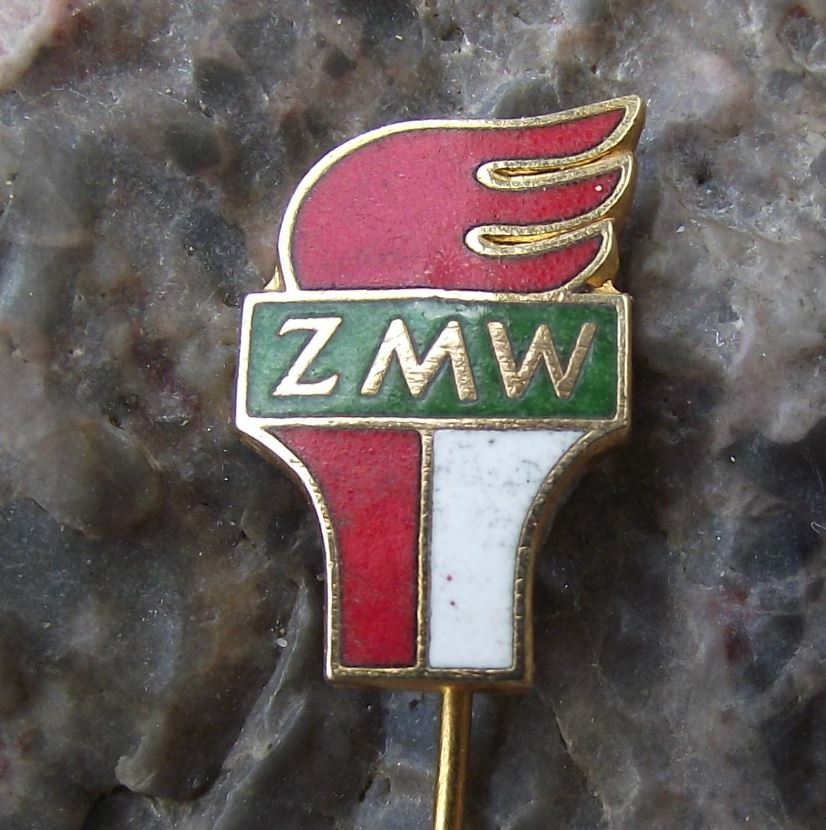 Antique Poland Polish ZMW Youth Association Organisation Flames Logo Pin Badge - Badgecrazy