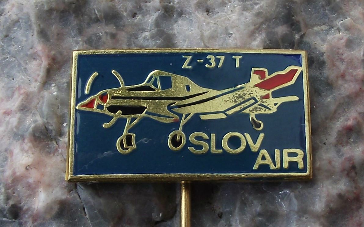 Vintage Slov Air Moravan Z-37 Crop Spraying Aircraft Plane Slovair Pin Badge - Badgecrazy