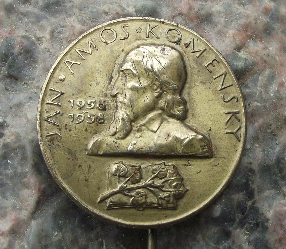 1958 Jan Amos Comenius Teacher & Champion of Universal Education Pin Badge - Badgecrazy