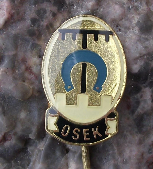Vintage Osek Czechoslovakia Coat of Arms Heraldic Crest Pin Badge - Badgecrazy