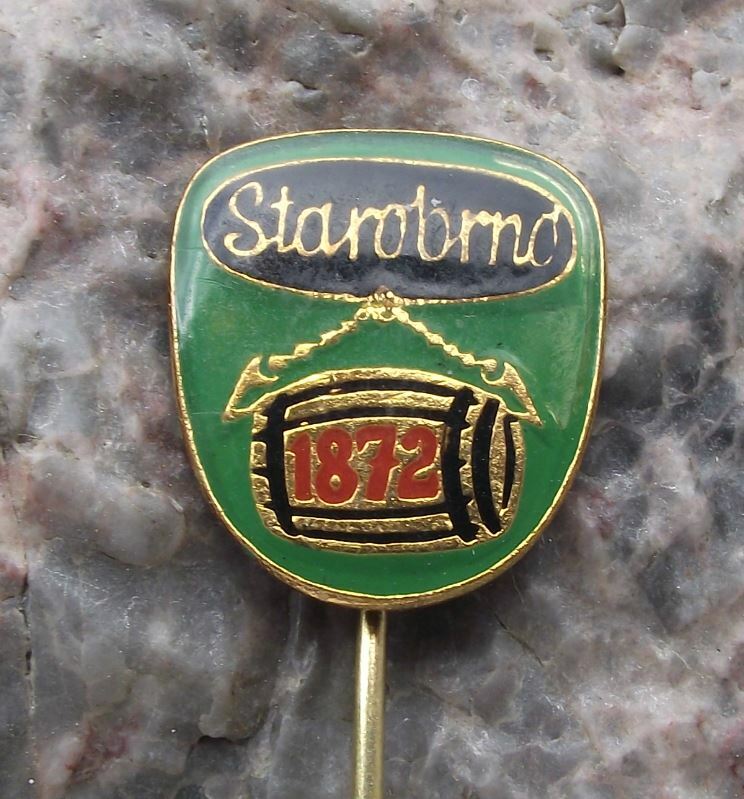 Starobrno 1872 Old Brno Beer Keg Barrel Czechoslovakia Brewery Lager Pin Badge - Badgecrazy