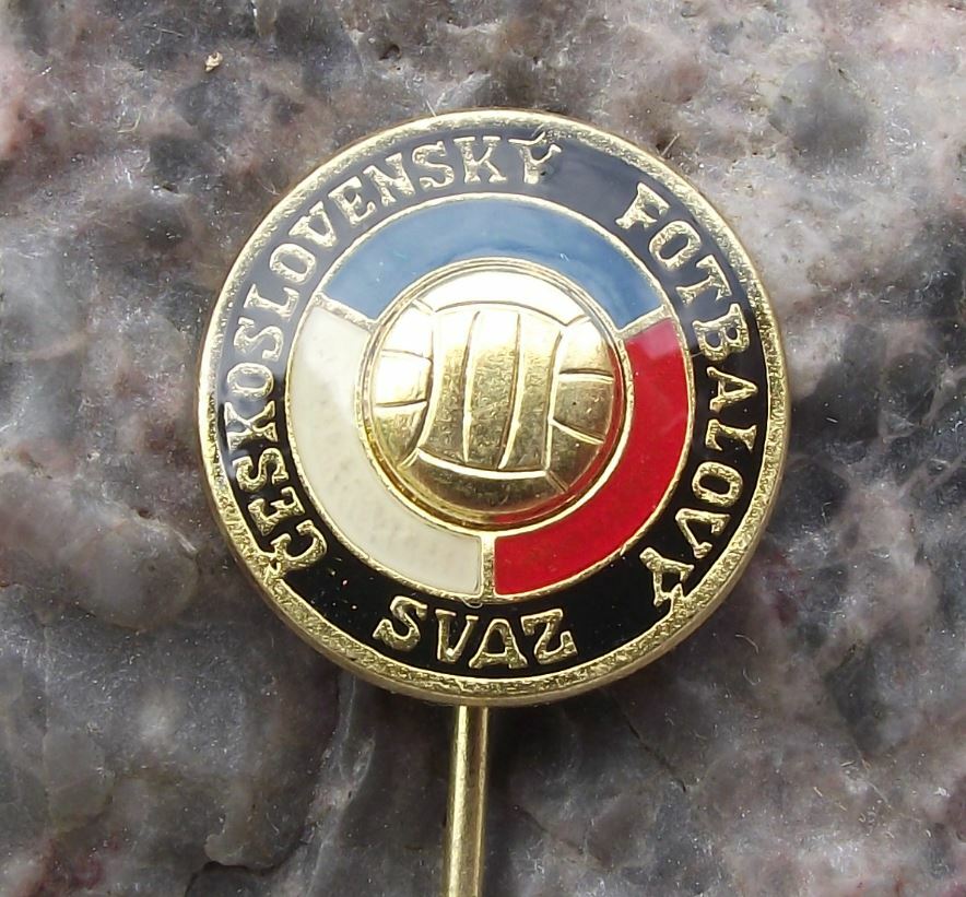 Antique Czech Czechoslovakia Football Association Members Ball Logo Pin Badge - Badgecrazy