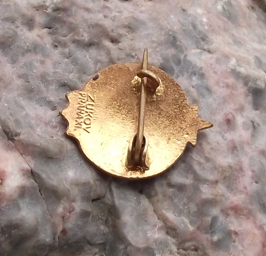 Vintage Czechoslovakia Radio Television Broadcasting Tower Red Star Pin Badge - Badgecrazy