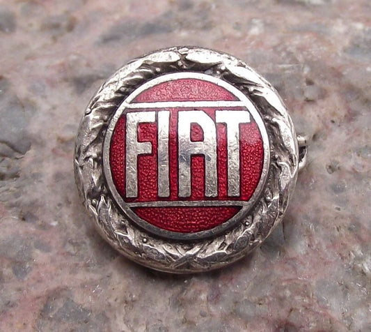 1931 Vintage Rare Fiat with Laurels Logo Italian Car Maker Italy Pin Badge