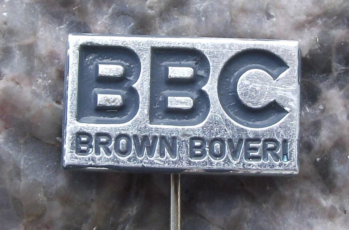 Vintage BBC Brown Boveri Swiss Engineering Maschinenfabrik Oerlikon Pin Badge - Badgecrazy