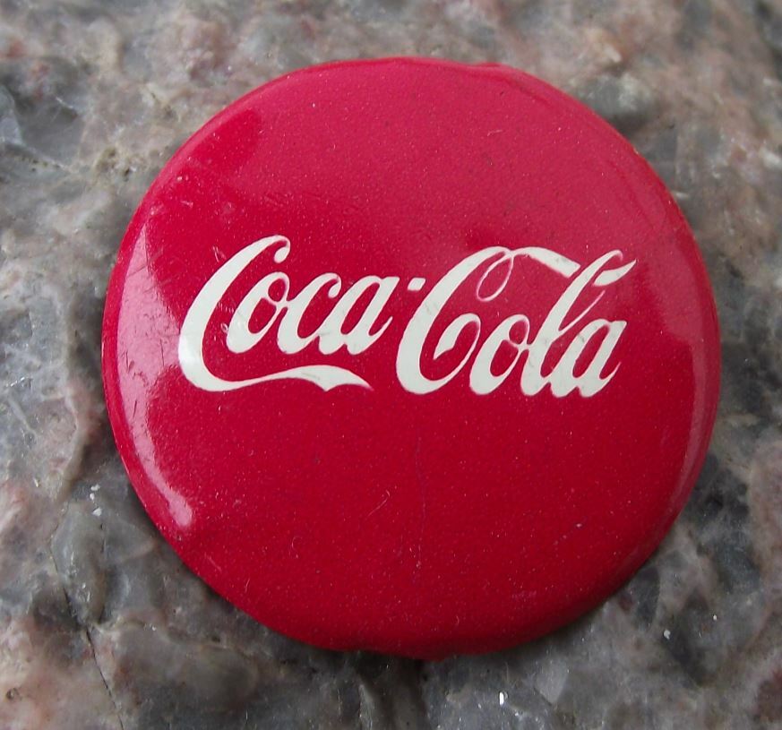 Vintage Coca Cola Soft Fizzy Carbonated Drink Coke Script Logo Pin Badge - Badgecrazy