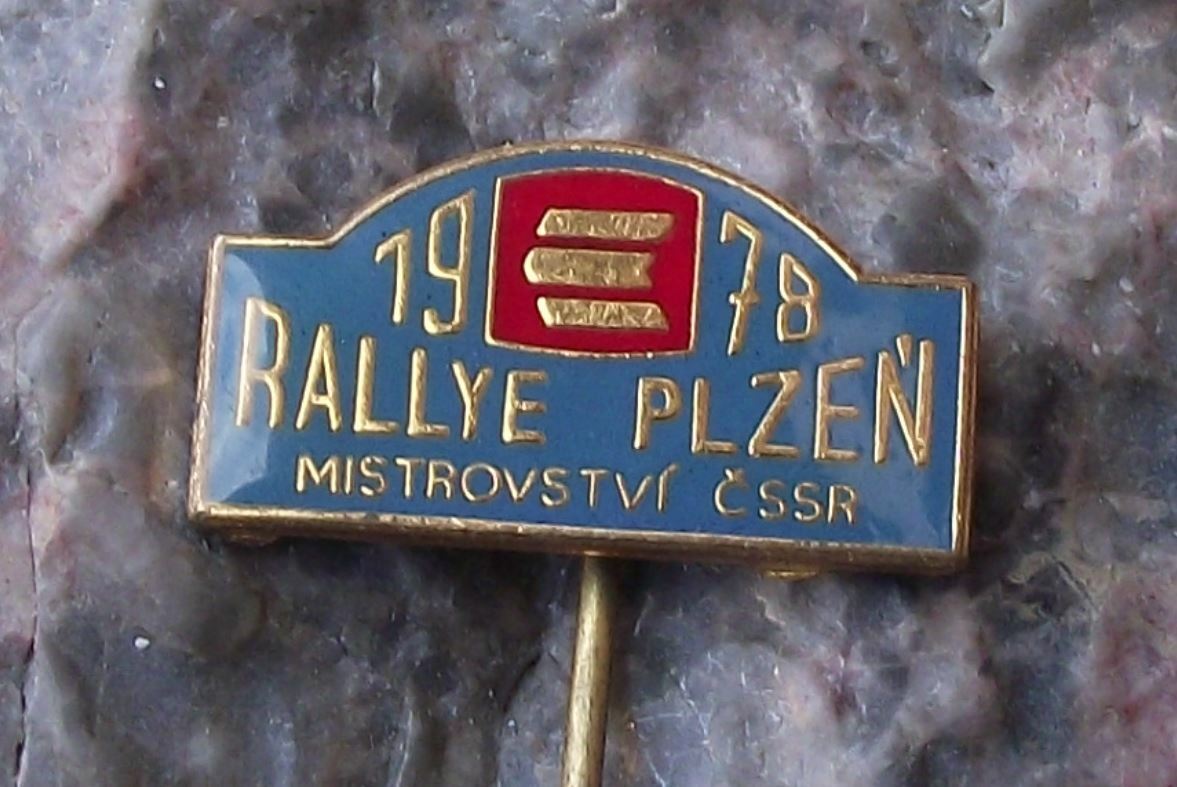 1978 Rallye Plzen Rally Car Race Czech Championship Motorsport Racing Pin Badge - Badgecrazy