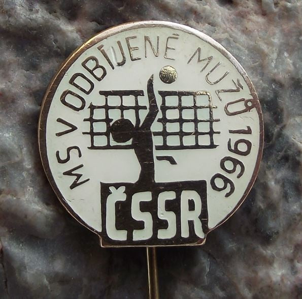1966 World Mens Volleyball Championships CSSR Czechoslovakia Souvenier Pin Badge - Badgecrazy