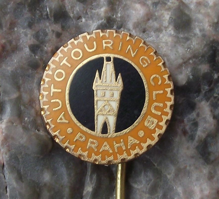 Vintage Auto Touring Caravan Club Autotouring Prague Czechoslovakia Pin Badge - Badgecrazy