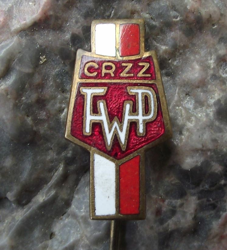Vintage Poland Polish Central Trade Union CRZZ Workers Holiday Fund Pin Badge - Badgecrazy
