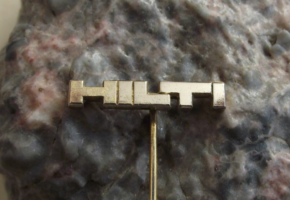 Hilti Power Tools Drills Hammers Construction Company Logo Advertsing Pin Badge - Badgecrazy