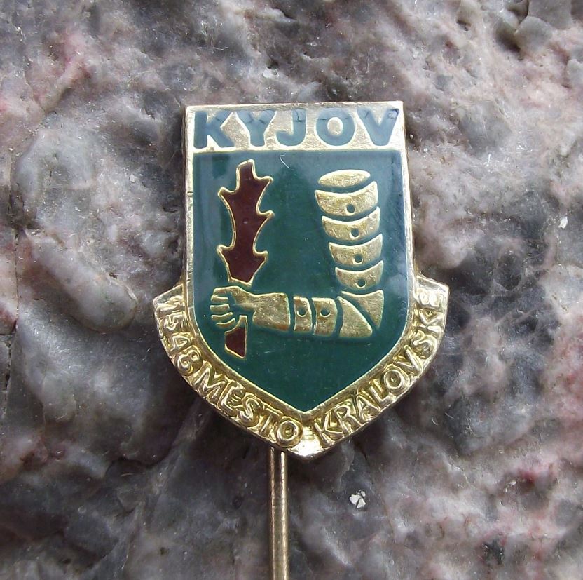 Antique Kyjov Gaya South Moravia Heraldic Crest Czech Coat of Arms Pin Badge - Badgecrazy