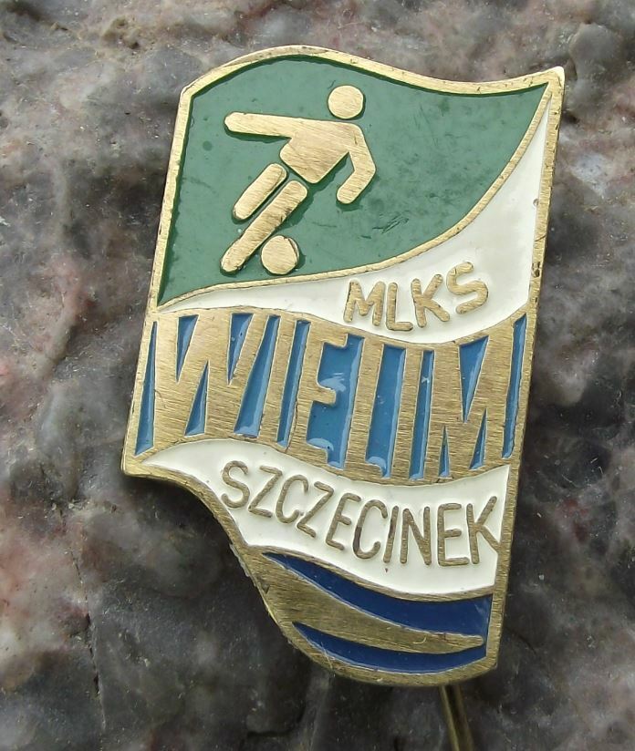 Antique MLKS Wielim Szczecinek Szczecinek Poland Football Sports Club Pin Badge - Badgecrazy