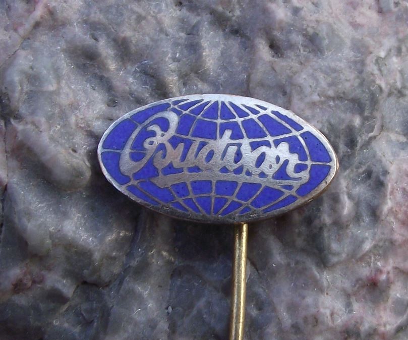 Antique Budvar Original Czech Budweiser Brewery Lager Beer Pin Badge Blue - Badgecrazy