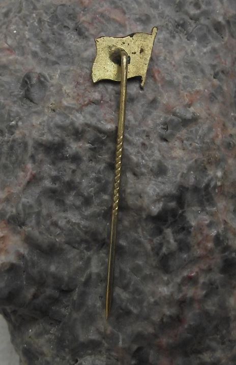 Antique Belgium Belgian Black Yellow Red Enamel Waving National Flag Pin Badge - Badgecrazy