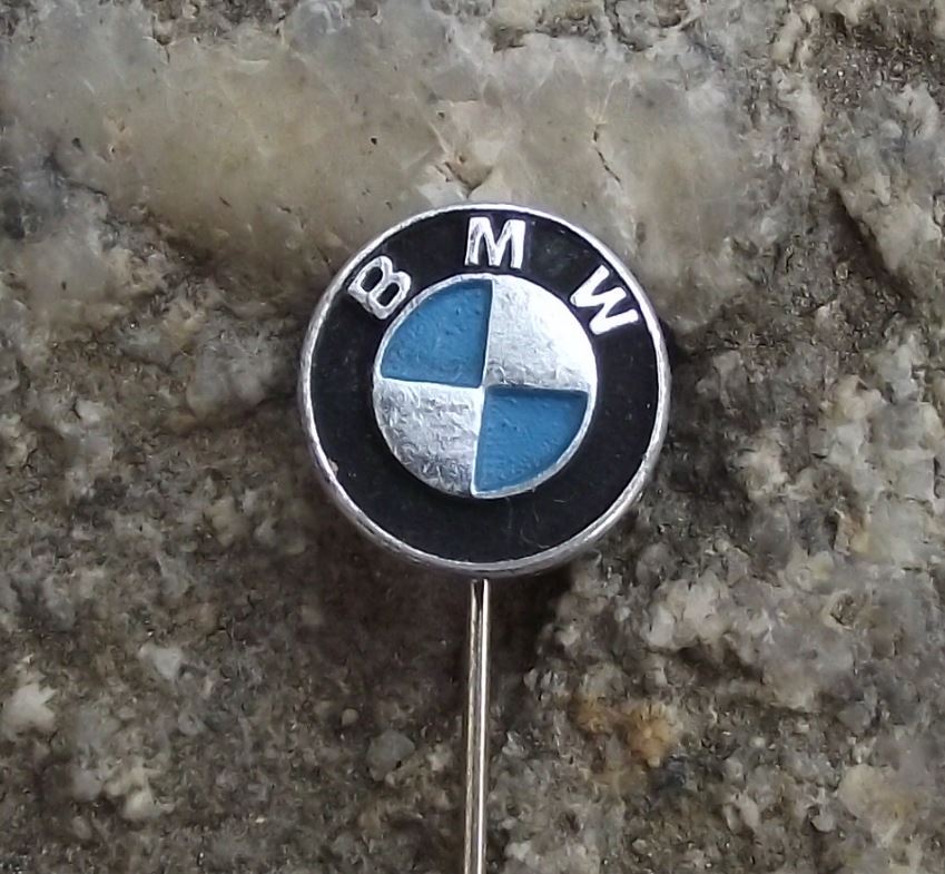 Vintage BMW German Automobile Series Motors Logo Car Advertising Pin Badge - Badgecrazy