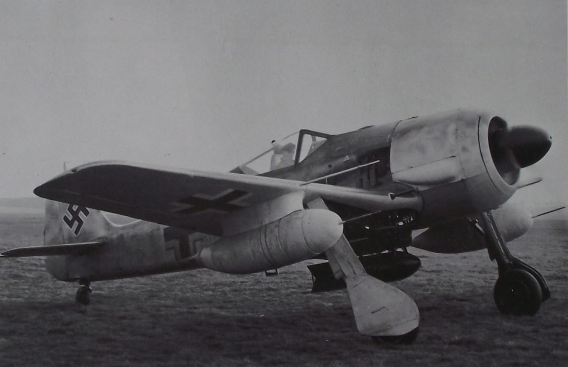 1974 Focke Wulf Fw 190 G-1 Luftwaffe WWII Fighter Aircraft Photographic Plate - Badgecrazy