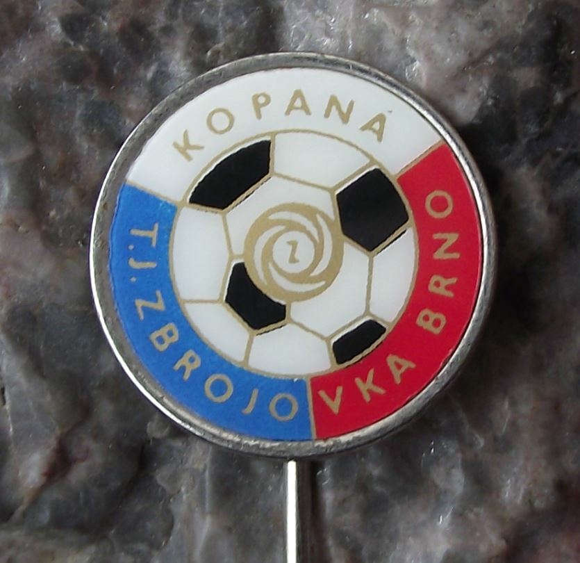 Antique TJ Zbrojovka Brno Kopana Football Club Czechoslovakia Soccer Pin Badge - Badgecrazy