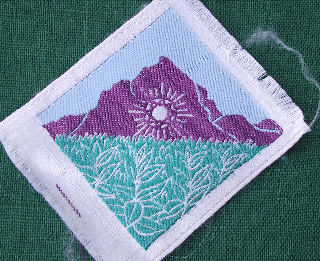 1985 Thailand Thai Scouting Scouts Association District Silk Patch Mountain - Badgecrazy