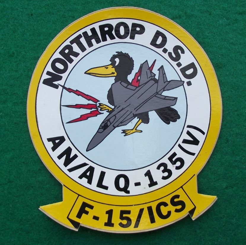 Northrop DSD AN ALQ 135 V McDonnell Douglas F-15 Jet Fighter Plane Sticker Decal - Badgecrazy