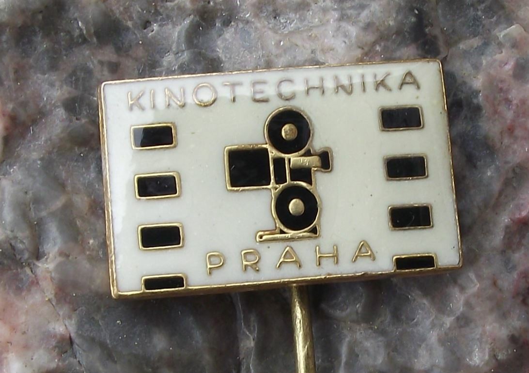 Antique Prague Czech Cinematic Film Company Kinotechnike Movie Reel Pin Badge - Badgecrazy