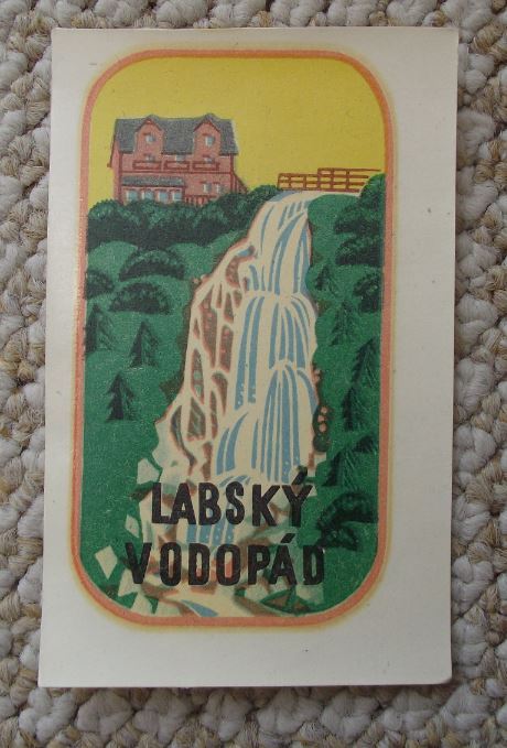 Antique Krkonose Mountain Range Labsky Waterfalls Vodopad Elbfall Decal Sticker - Badgecrazy